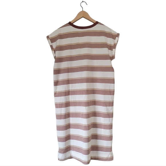 Polygraph Striped Cap Sleeve T-shirt Dress - Picture 2 of 6